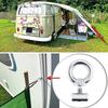 2Pcs RV Caravan Awning Rail Stoppers Stops Motorhome Campervan Silver Stainless Steel M4 Camper Parts