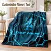 Custom Text Flannel Blanket Chelsea FC Print Warm Cozy Blanket Home Sofa Bedding
