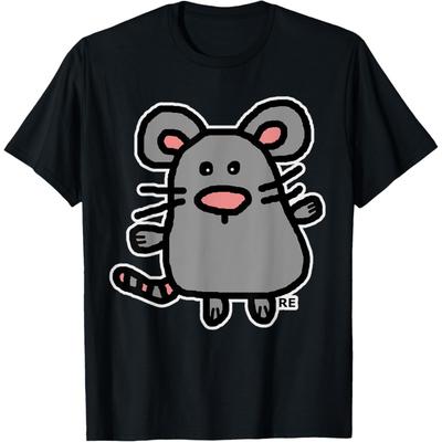 Mouse Funny Comic Cartoon Kawai Rat Art Fun Mice Mouse Love T-Shirt