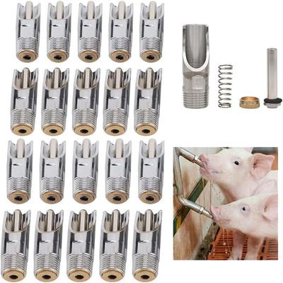 1/5/10Pcs Pig Water Mouth Pig Farming Equipment Thicken Stainless Steel Pig Automatic Nipple Drinker Water For Pig Faucet