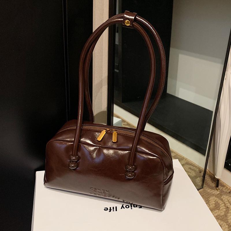 Ielgy Large-Capacity Bag Fashion Retro Commuter High-End Sense One-Shoulder Armp