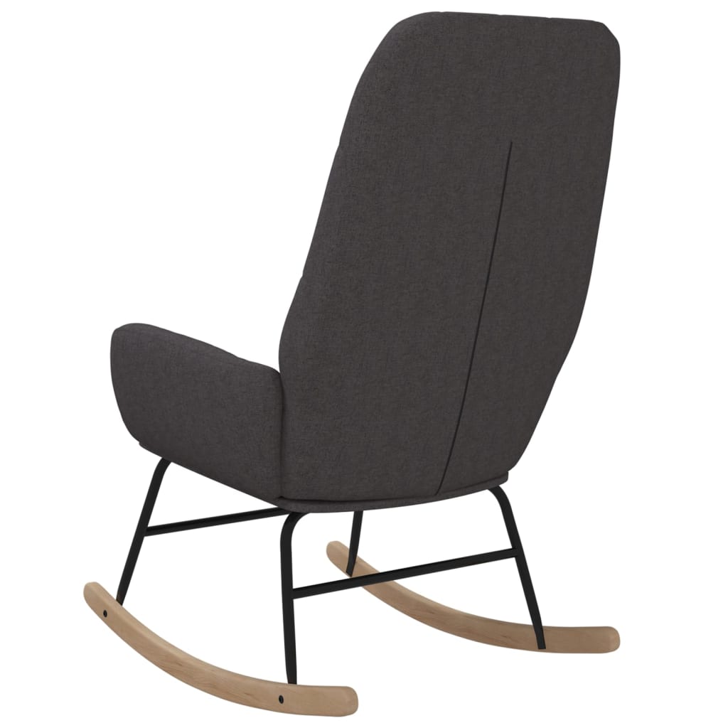Vidaxl Rocking Armchair, Dark Grey, Upholstered In Fabric