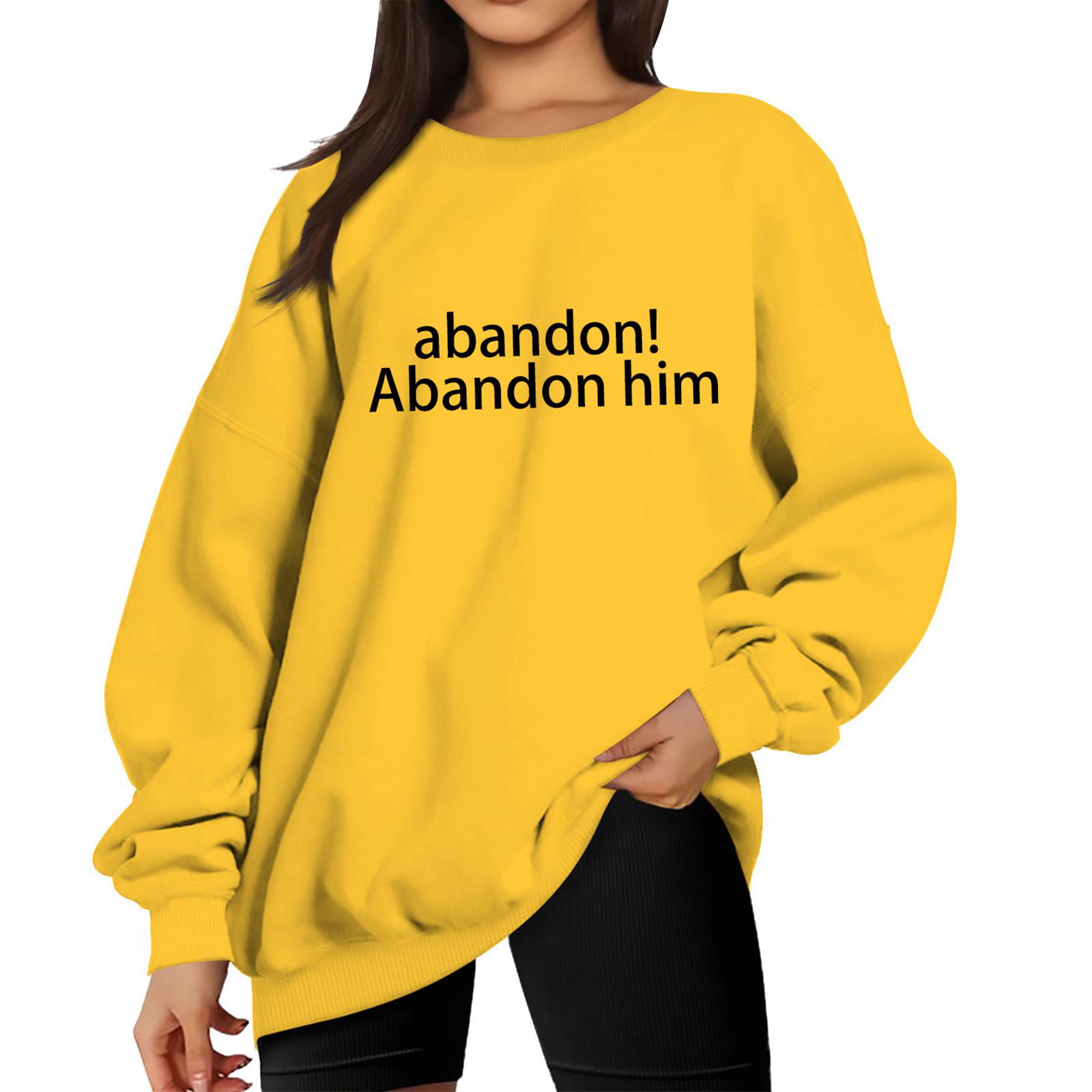 

Жіночий модний однотонний светр з довгим рукавом XXXL жовтий