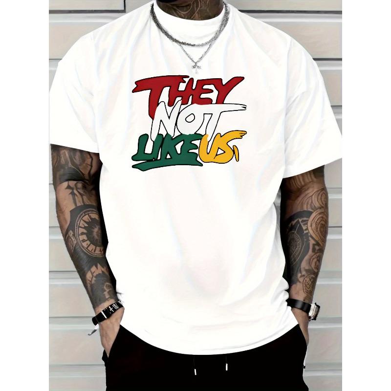 European sizes Single-Sided Printed Round Neck Short Sleeved Mens T-Shirt,