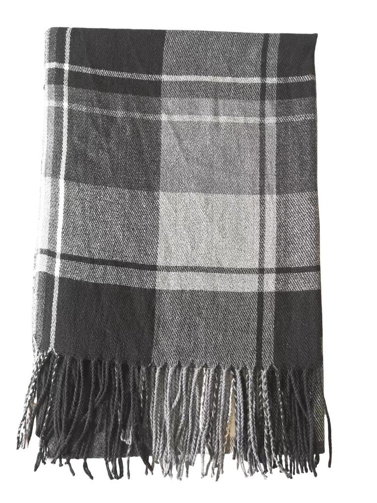 Korean Style Plaid Scarf: Thick, Warm, Imitation Cashmere for Men & Women