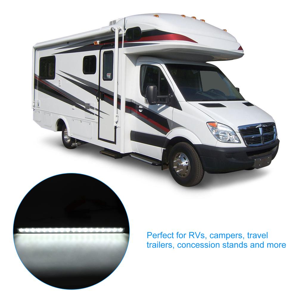 LED Interior Light Bar with Touch 12V 6W 6000K 1000LM Lamp Strip for RV Campers Trailers