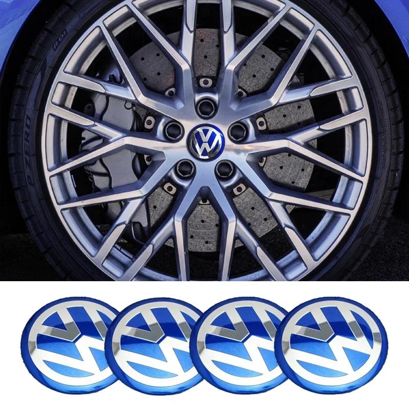 Pro VW Volkswagen Jetta MK5 Golf 4ks 56mm Samolepky na kola auta Středové krytky kol Znak auta Odznak Obtisk Pro Volkswagen GTI R-Line R