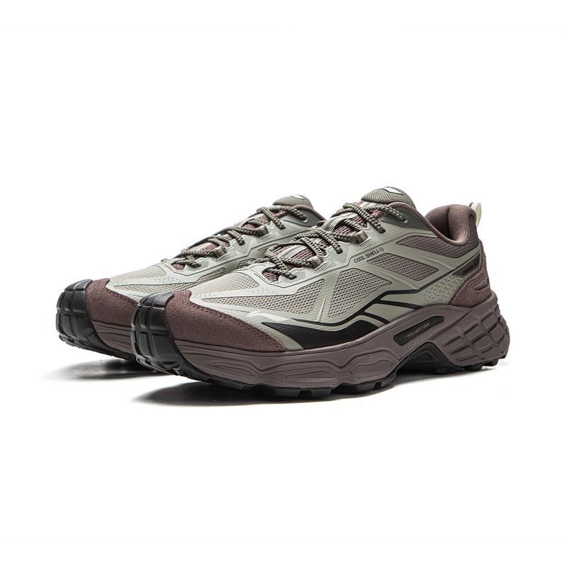 New LiNing CF Tracing, Wild Xingshan 2 Breathable And Resilient Low top Outdoor Shoes Unisex Taupe AHCV071-2