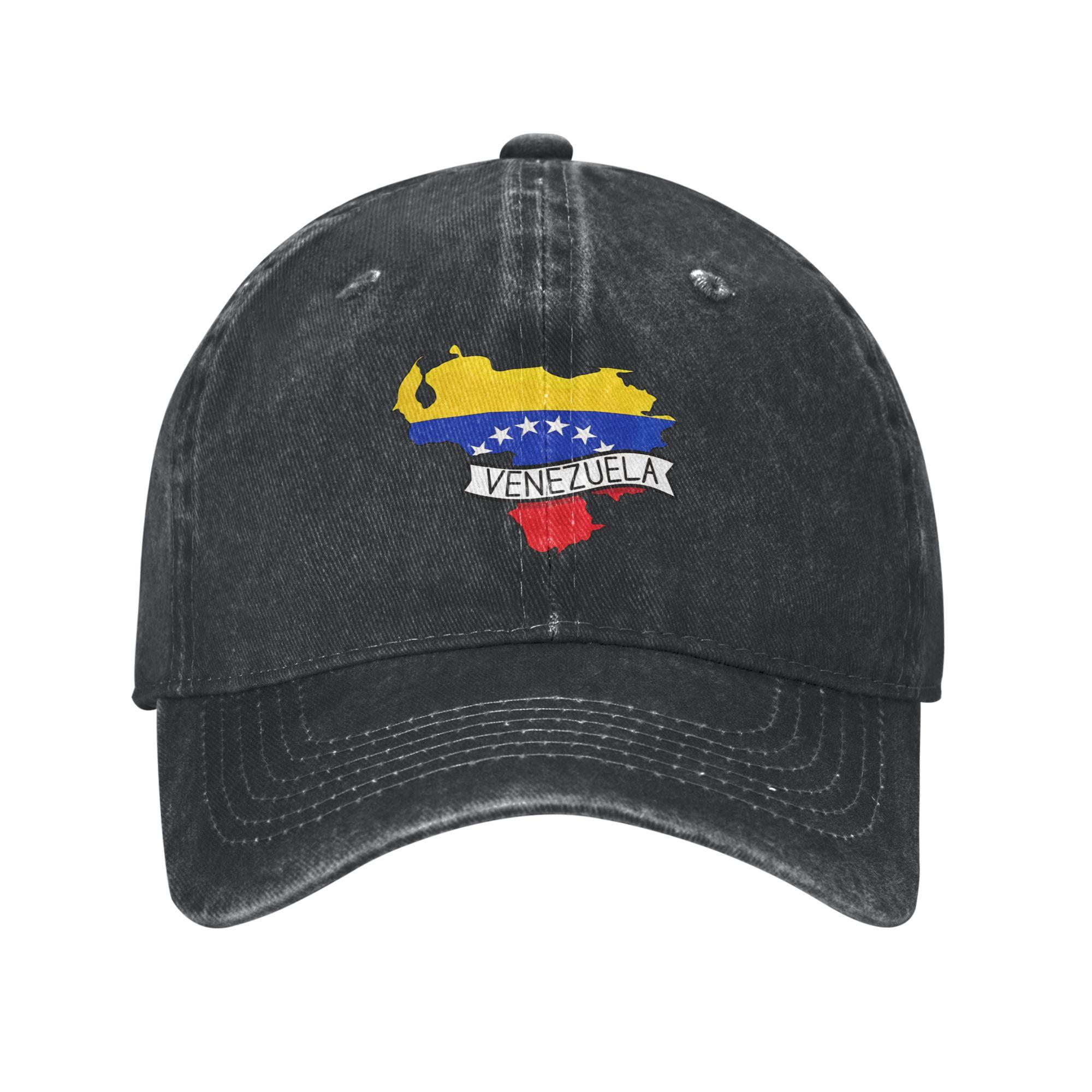 Washed Baseball Cap Venezuela Flag  Summer Trucker Hat For Unisex Men  Street Style Outdoor Gym Sun Baseball Caps One Size