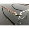 Importierte Herrenrandlose Brille Holz/Metall Augenbekleidung 55-18-140 JL286093830013