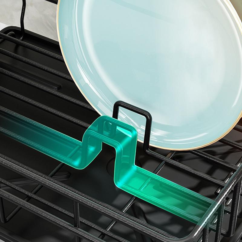 1pc Kitchen Dish Rack Detachable Single Layer Bowls Draining Rack Kitchen Desktop Tableware Cup Storage Rack Kitchen Organizer
