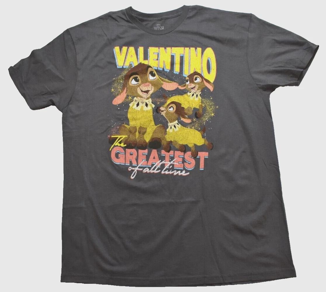 Disney Wish Mens Valentino The Greatest Of All Time Charcoal Shirt New 2XL 4XL