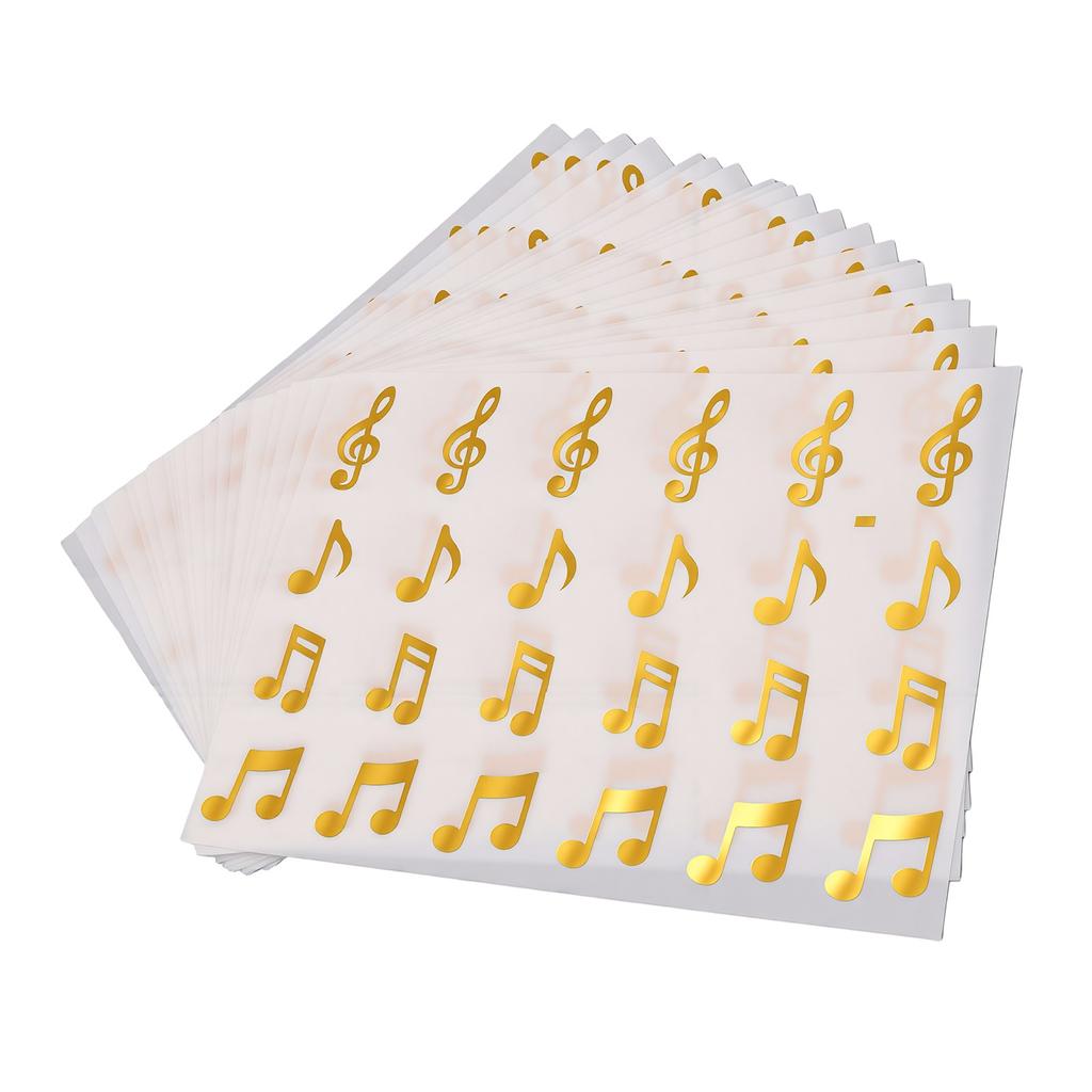 540 Pcs Music Note Sticker Glitter Self Adhesive Music Symbols Teacher Reward Stickers