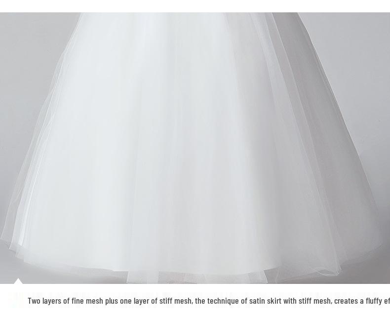 Girls' Puffy Evening Dress - Princess Flower Girl Piano Performance Costume