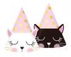 PB&C Kitten Paper Hats 6" 6 Pcs. | PF-CPKO