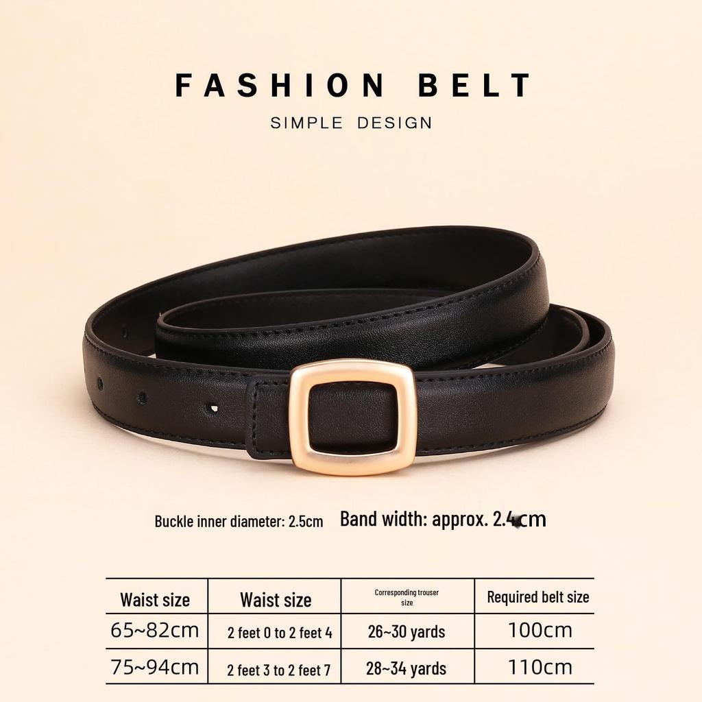 Women's Trendy Cowhide Jeans Belt - 2025 Elegant, Versatile Decorative Waistband
