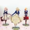 Game Anime Violet Evergarden Acrylic Figure Stand Painted Desk Decor Ornament Gift Model 15cm
