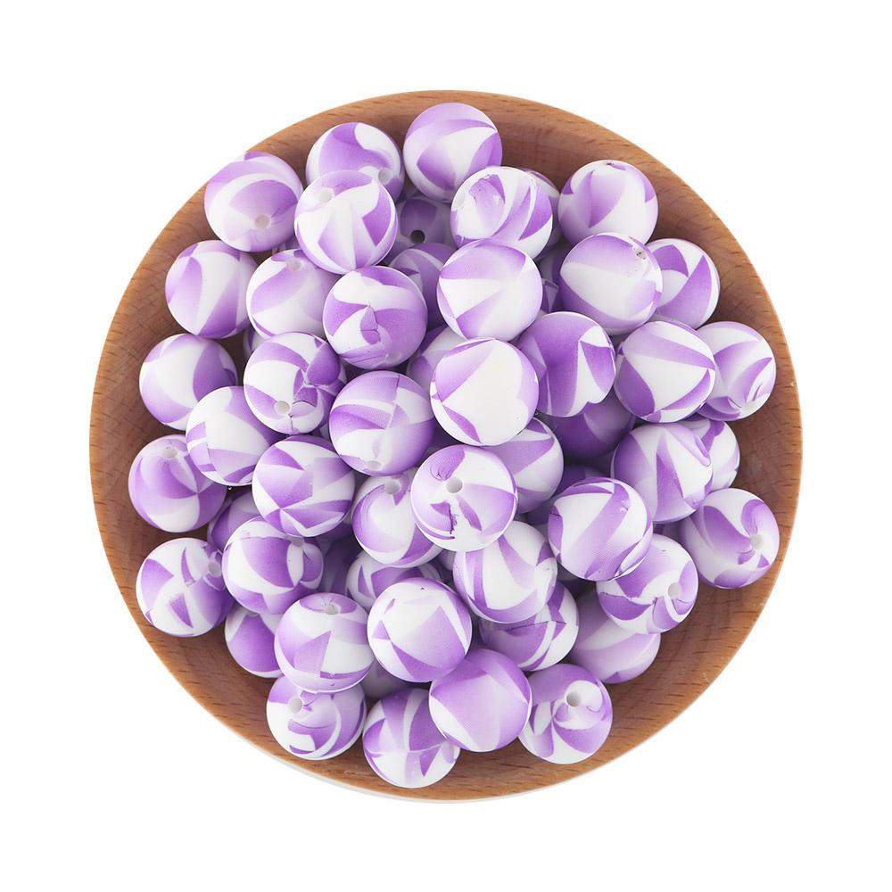 15MM Leopard Silicone Printed Beads 20pcs For Making DIY Jewelry Accessories Bracelet Necklace Making