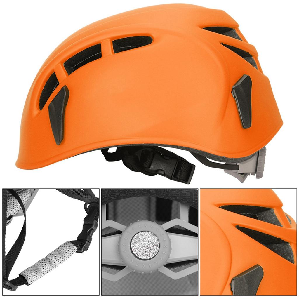 Outdoor Sport Sicherheits-Kopfschutzhelm für Bergsteigen Klettern Rollschuhlaufen(Orange)