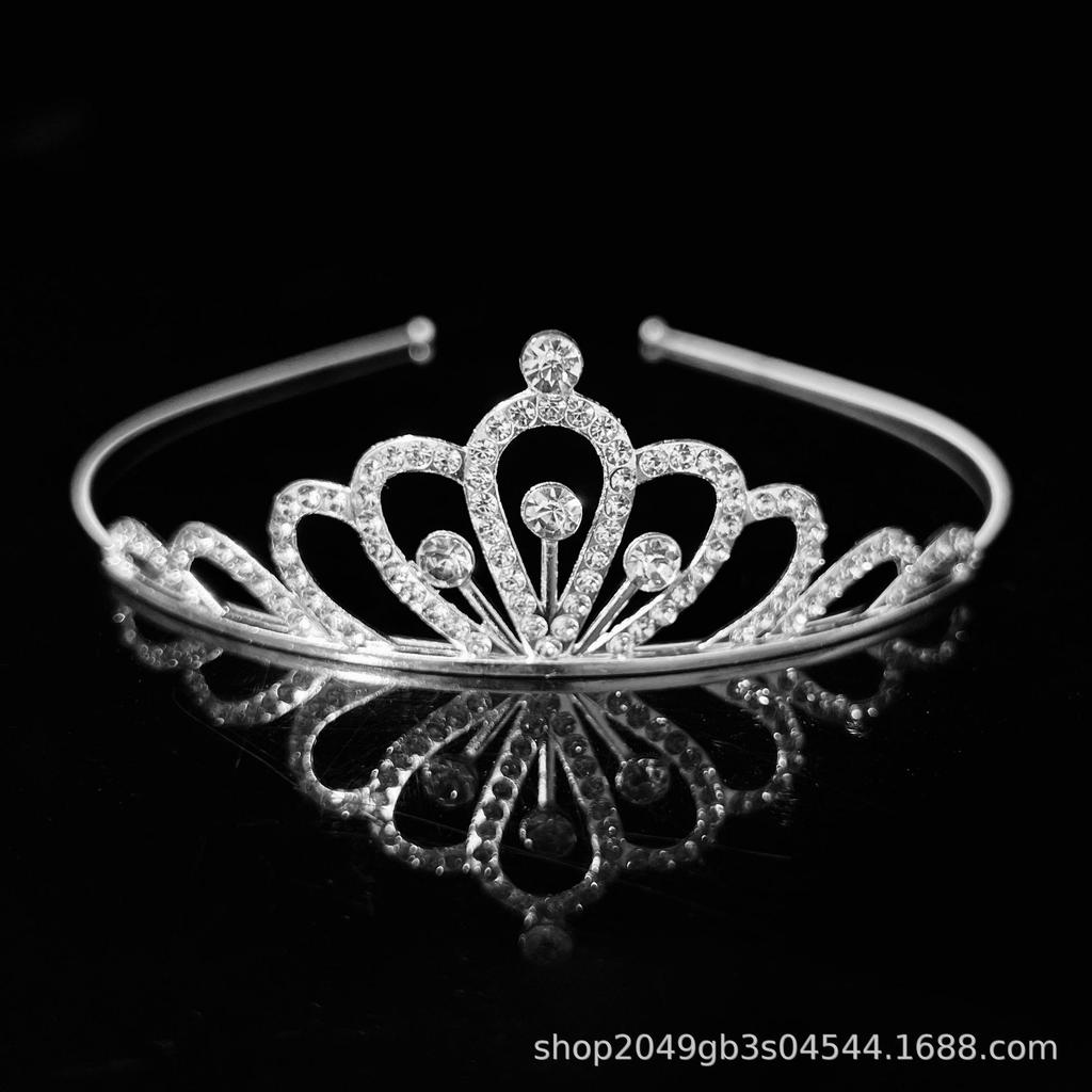 Children'S Crown Headgear Adult Headband Dance Stage Performance Rhinestones Crystal For Girls And Baby Hosts