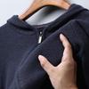 Hengyuanxiang Men's Warm Wool Blend Hooded Zipper Cardigan