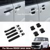 For Nissan ROOX 2025 2026 ABS carbonfiber black Car Outside Door Handle Shell Door Handle Door Bowl Cover Exterior accessories