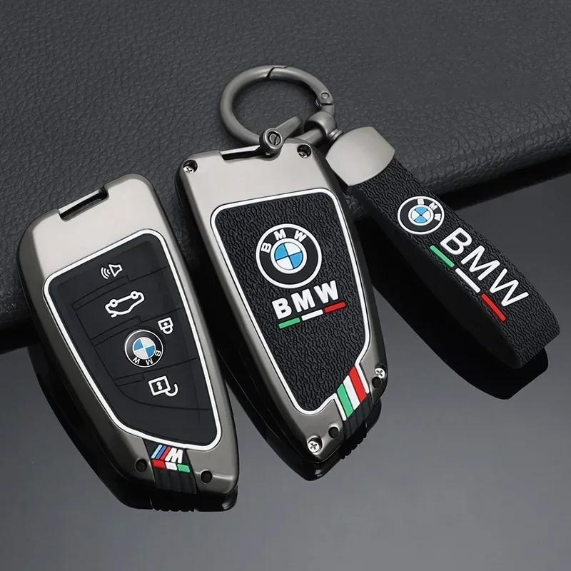 YABBF1 For BMW New 2025 Zinc Alloy Silica Gel Car Key Case Full Cover for BMW X1 X3 X4 X5 F15 X6 F16 G30 7 Series G11 F48 F39 520 525 F