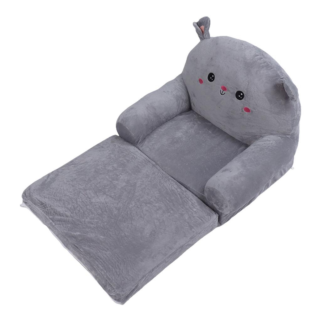 2 in 1 Cartoon Kinder Klappsofa Stoff und Schwamm Belüftet Cartoon Kinder Aufklappsofa für Baby Kinder