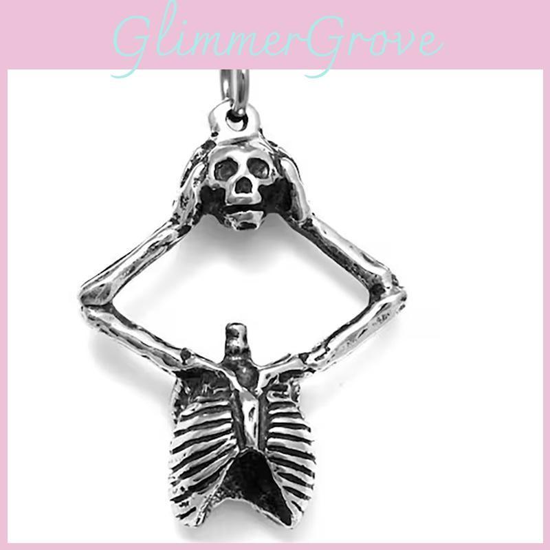Pendant Halloween Skull Alloy Geometric Necklace Link Chain Decoration Unisex