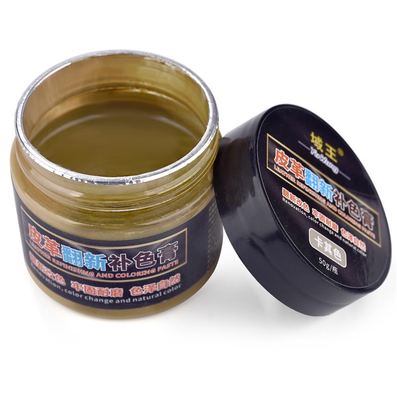 50g Pasta de Reparo de Couro Reparo de Banco de Carro Arranhões Rachaduras Renovação de Couro Creme Complementar Para Sapatos Bolsas Manutenção de Sofá