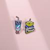 Charming Threeeyed Alien Cartoon Character Brooch Durable Alloy Pin For Unisex Fashion
