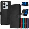Magnetyczne etui z klapką ze skóry dla Xiaomi Redmi Note 14 4G Turbo 14C 14R A4 Note14 Pro Plus 5G Etui Jednokolorowe Torby Portfelowe