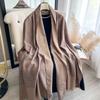 Spring And Summer Shawl With Four-Leaf Flower Imitation Cashmere Scarf High-End Fashion Long Scarf Shawl Versatile Scarf