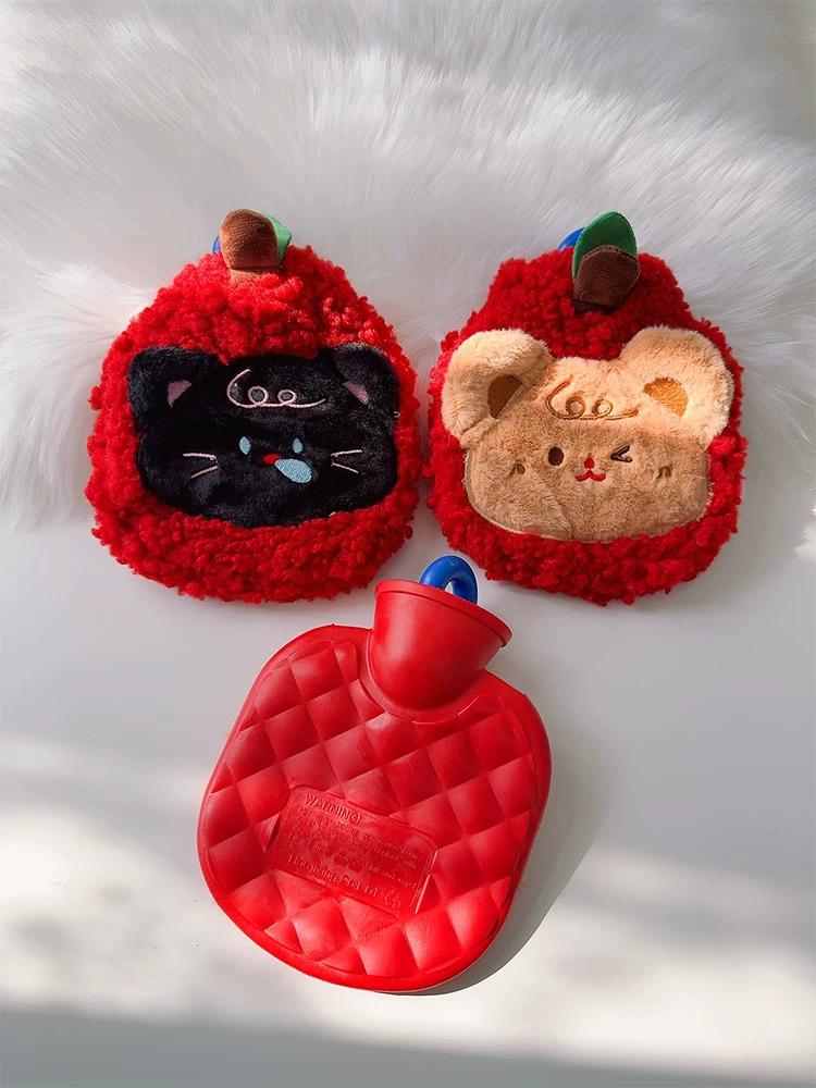 New Cute Plush Portable Water-Filled Explosion-Proof Thickened Office and Student Warm Hand Warmer Small Hot Water Bottle