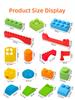 Indoor Early Education Center Kindergarten Large Particle Building Castle Children's Plastic Educational Building Blocks Toys