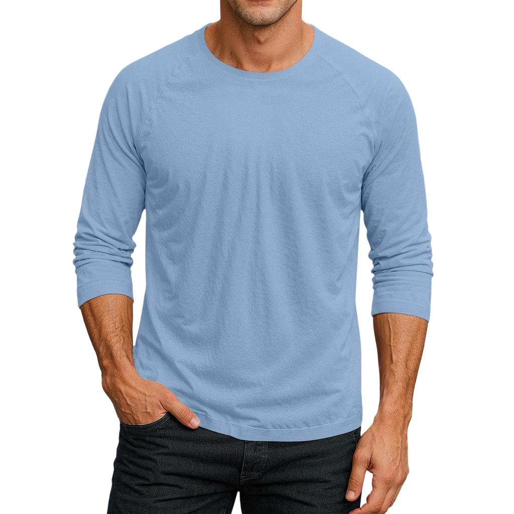 Men's Round Neck Plunger Sleeve T-Shirt Top