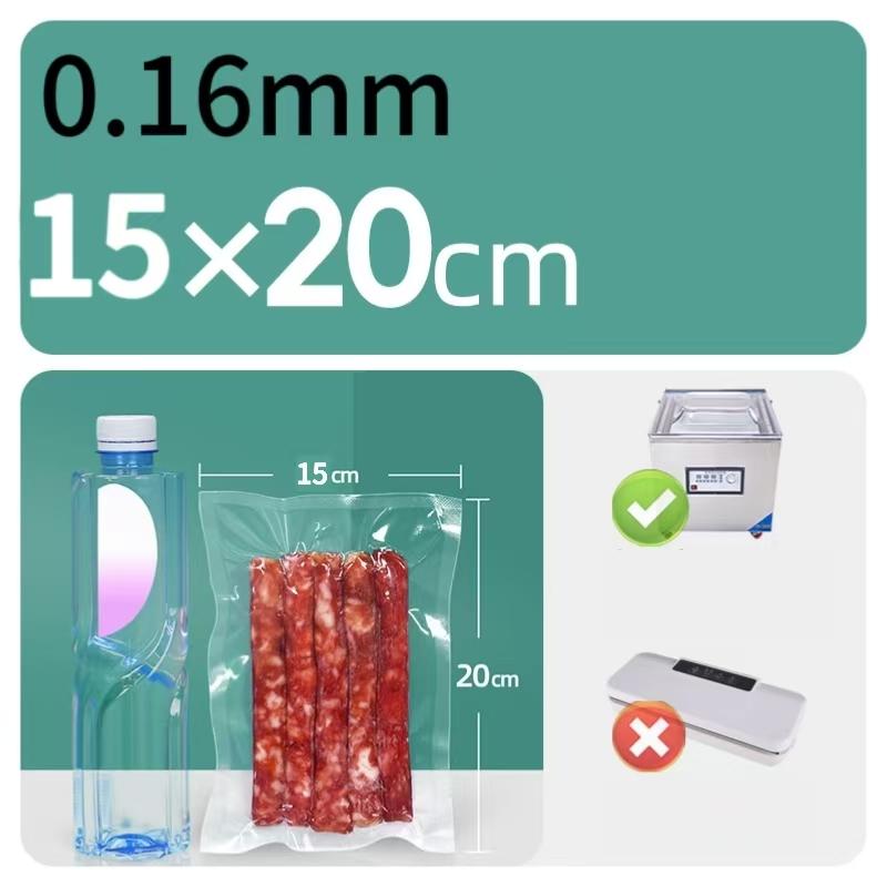 100 Stück Lebensmittel-Vakuumierbeutel, Lebensmittel-Vakuumbeutel, für Vakuumlagerung, Meal Prep und Sous Vide, Lebensmittelkonservierung, versiegelter Beutel