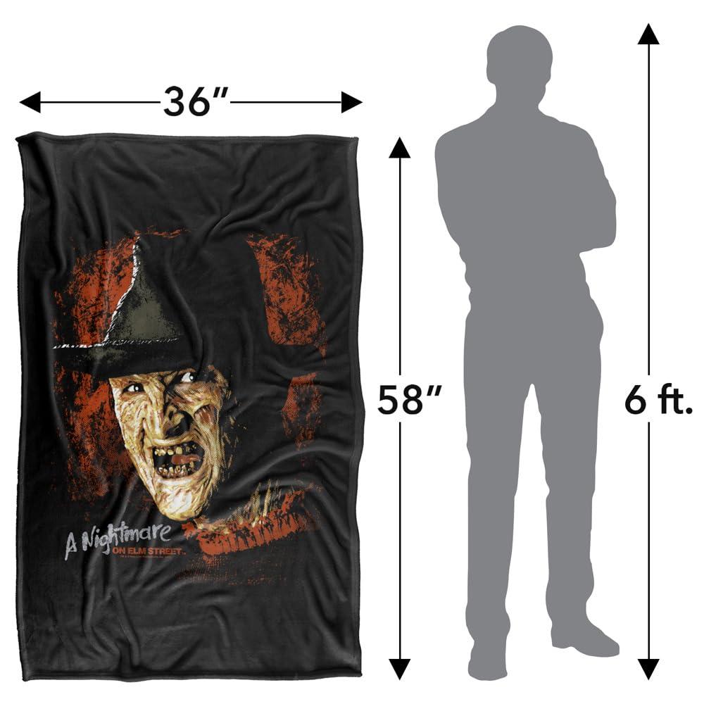 Nightmare On Elm Street Freddy Krueger Worst Nightmare Character Face Soft Touch Blanket