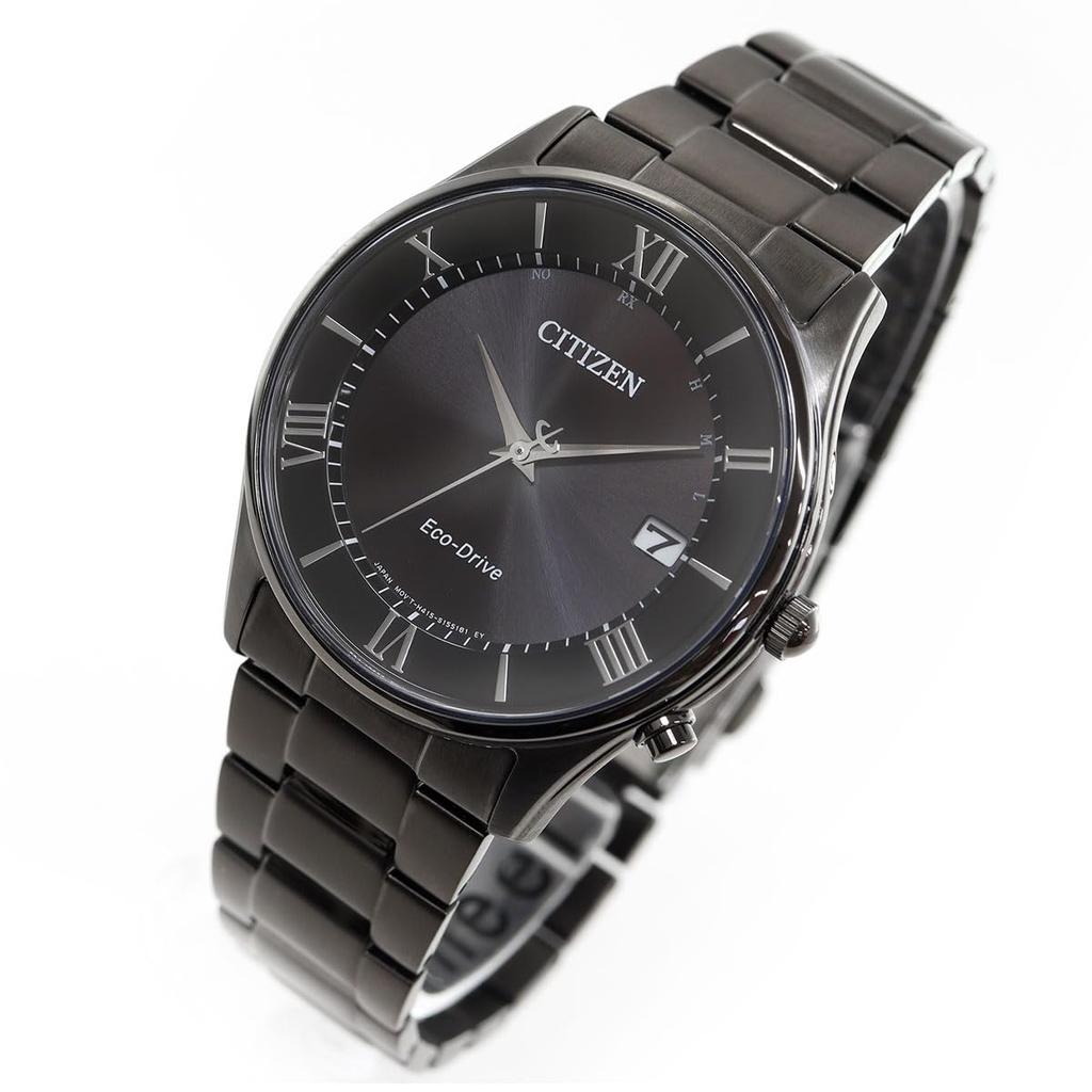 Citizen Collection NIGHT COLOR EDITION Black AS1064-53E Men's Watch, Light-Powered Eco-Drive, Radio-Controlled, Waterproof,