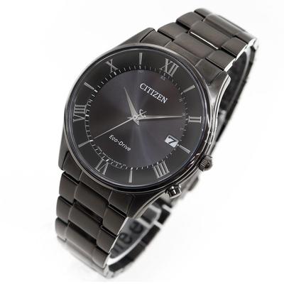 Pánské hodinky Citizen Collection NIGHT COLOR EDITION Black AS1064-53E, Solárně napájené Eco-Drive, Rádiem řízené, Vodotěsné,