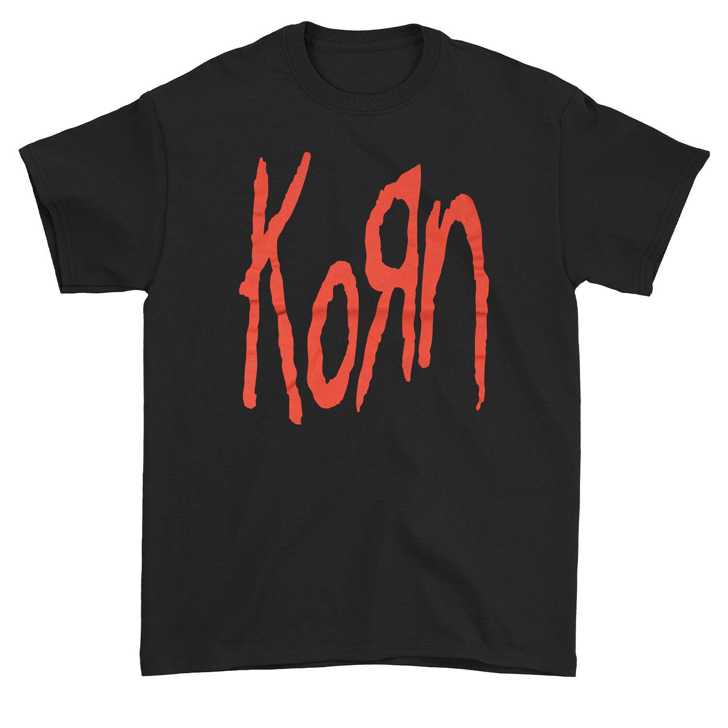 Men s Korn Red Logo T-shirt Large Black S