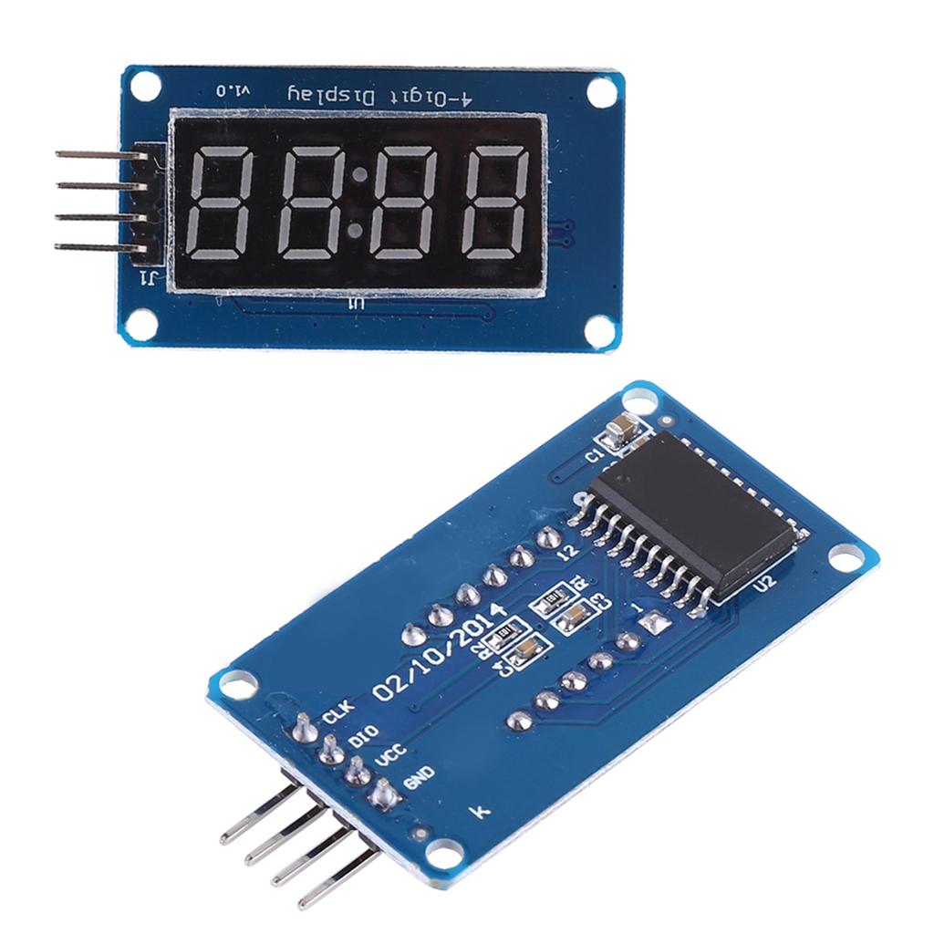 Red Light LED Digital Display 4 Digit 7 Segments Module Adjustable Brightness