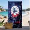 Bolton Wanderers FC Personalized Printed Beach Towel Soccer Logo Support Custom Name Text Absorbent Towel For Sport Travel Special Gift