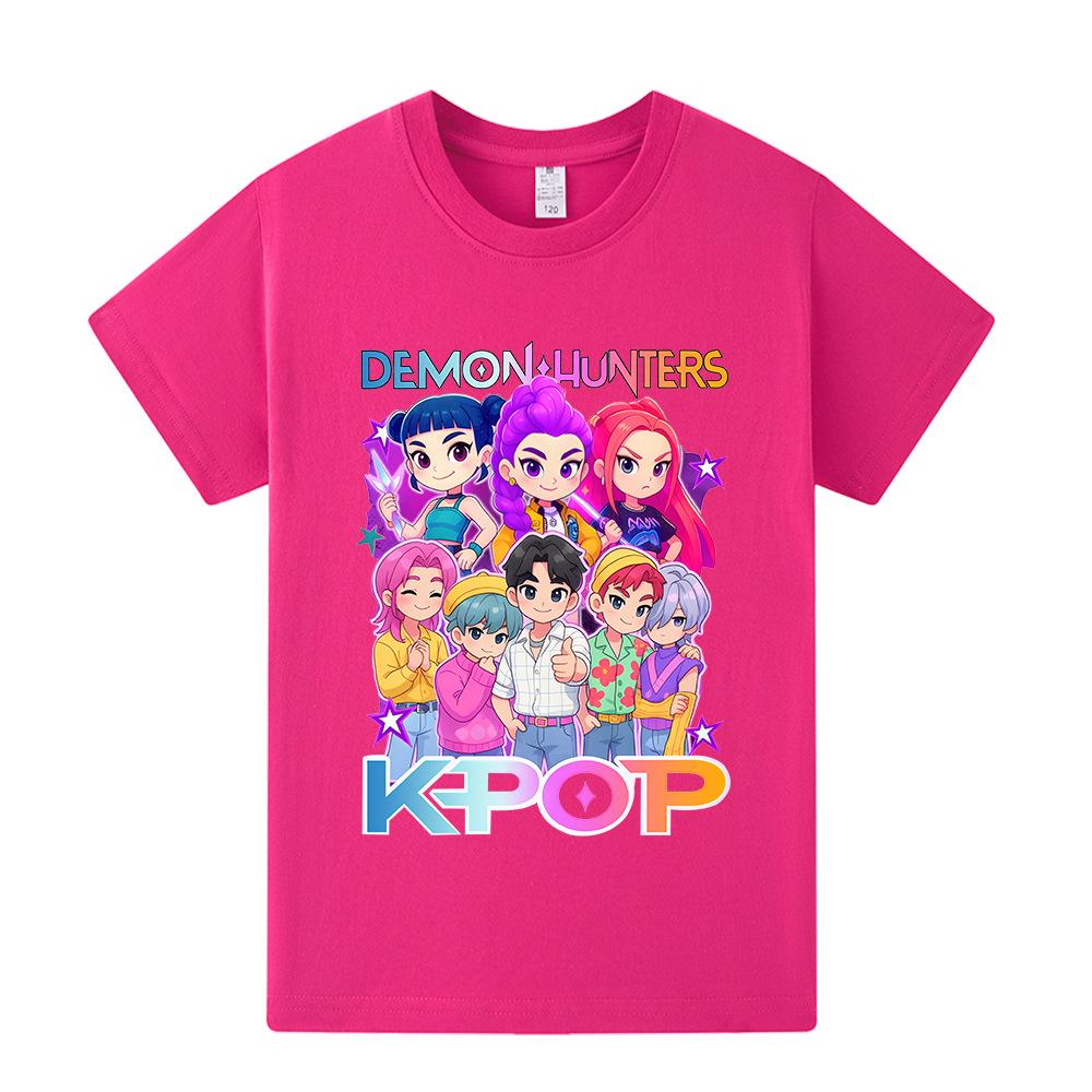 Kpop Demon Slayer Group Kids Short Sleeve T-Shirt