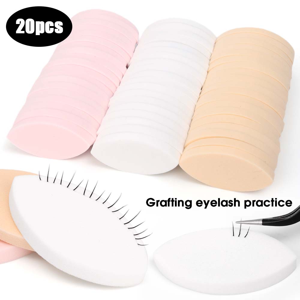 False Eyelash Pads Beginner Training Eyelash Extensions Tool Practicing Eyelash Extension Sponge Reusable Mapping Makeup Puffs