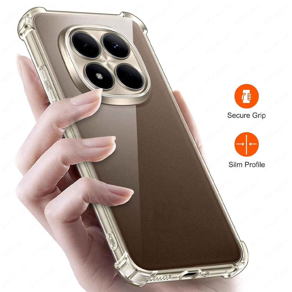 Custodia blindata antiurto per Xiaomi Redmi Note 15 Pro+ Note15 Pro Plus Note15Pro 15Pro 4G 5G Globale Cover posteriore trasparente in silicone Funda