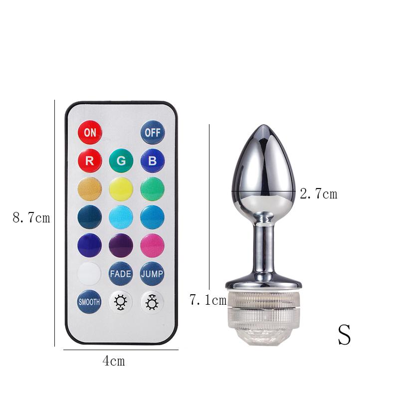Led Butt Plug Metal Anal Plug With Light Sex Games For Couples Luminous Anal Cork Prostate Massage Buttplug Tail Erotic Toys