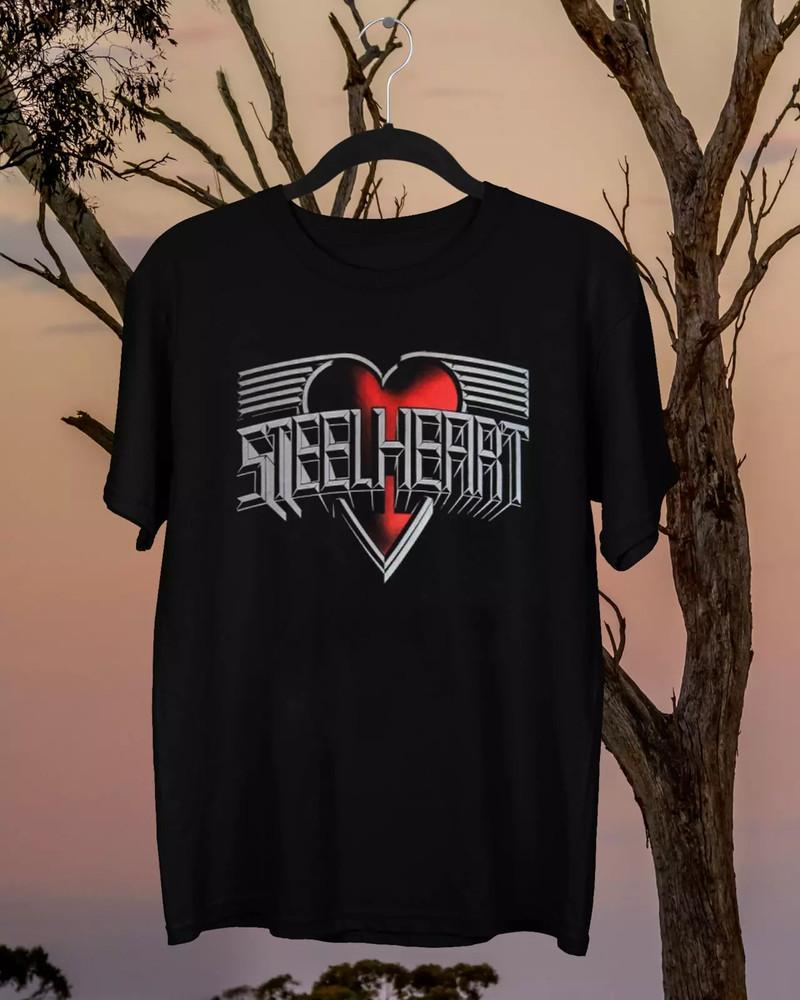 Steelheart Band Heart Logo Black Cotton T Shirt Full Size S-5XL Unisex T-Shirt XL