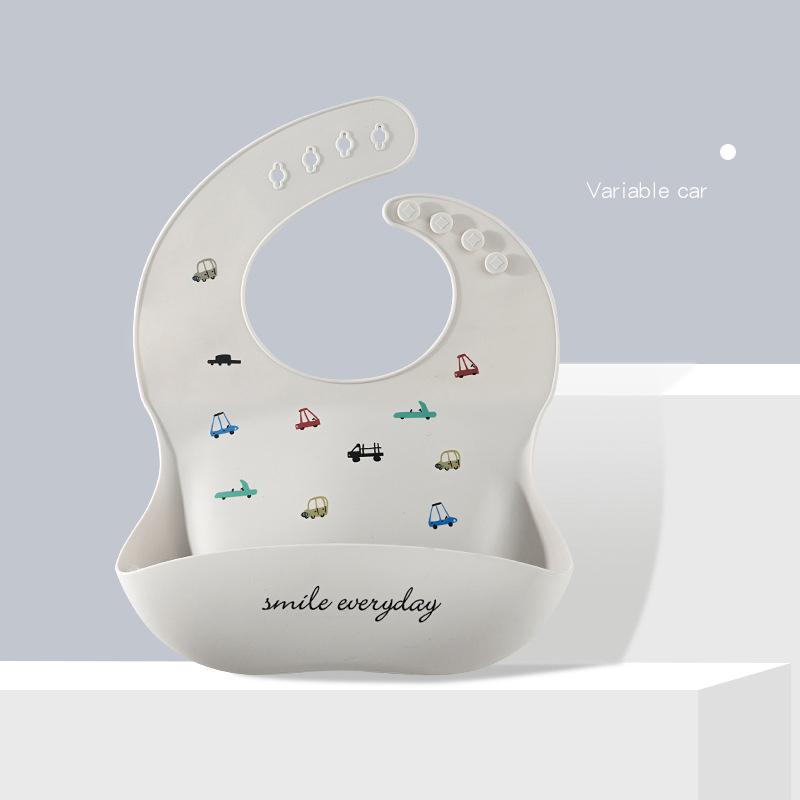 Waterproof Baby Bibs For Baby Kid Soft Silicone Feeding Bib Summer Baby Stuff Feeding Cartoon Print Girl Boy Bibs Burp Cloths