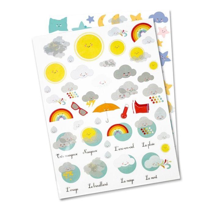 Gommettes Météo - CTOP - 109 pièces - 0,8 à 4,3 cm